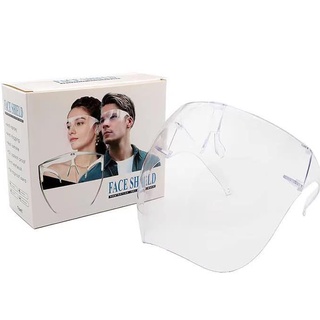 หน้ากากใส (พร้อมส่งที่ไทย) แว่นตาเฟซชิลด์ Face Shield  glasses แว่นเฟซชิลด์ เฟรสชิวแบบติดกับแว่นตา Face Mask