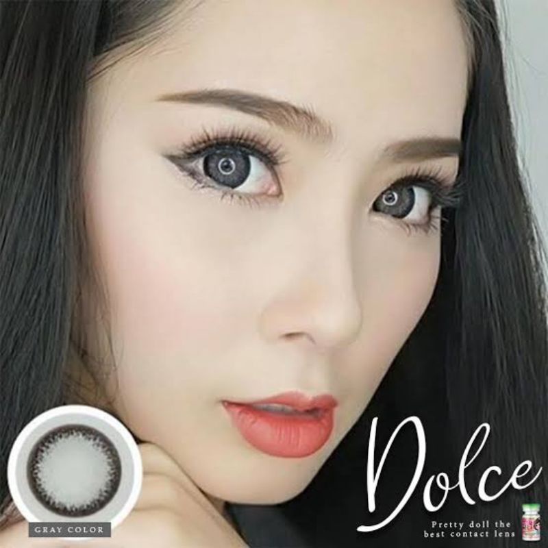 คอนแทคเลนส์ มี อย.ไทย รุ่น Dolce สีเทา/ตาล Gray/Brown ค่าสายตา (0.00)-(-5.00)