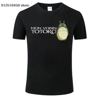 เสื้อยืดผ้าฝ้าย เสื้อยืดคอกลม แขนสั้น ผ้าฝ้ายแท้ พิมพ์ลายอนิเมะ My Neighbor TOTORO สไตล์ญี่ปุ่น สําหรับผู้ชาย