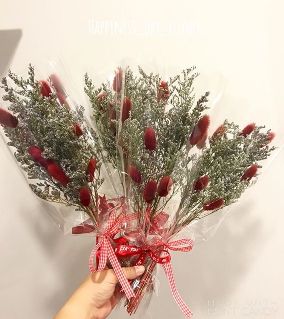 ช่อ long love (แคสเปีย,หางกระต่ายคละสีได้)