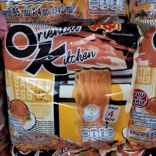 มาม่า OK ออเรียนทัลคิตเชน บรรจุ 4 ซอง x 80 กรัม รสไข่เค็ม รสคาโบนาร่า ต้มยำ ไข่เค็ม ฮอตโคเรีย หม่าล่าเนื้