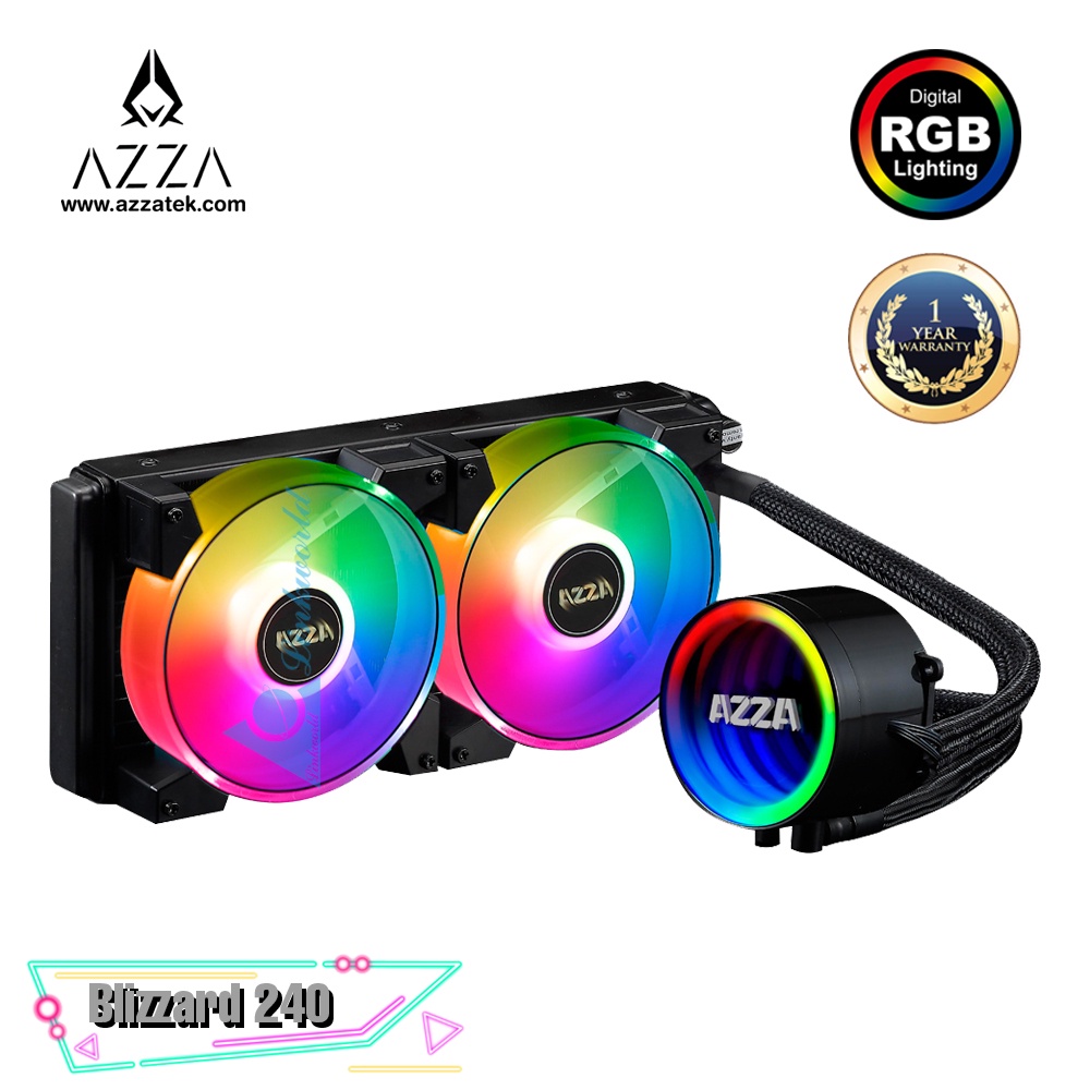 AZZA Blizzard ARGB CPU Liquid Cooler LCAZ 240R