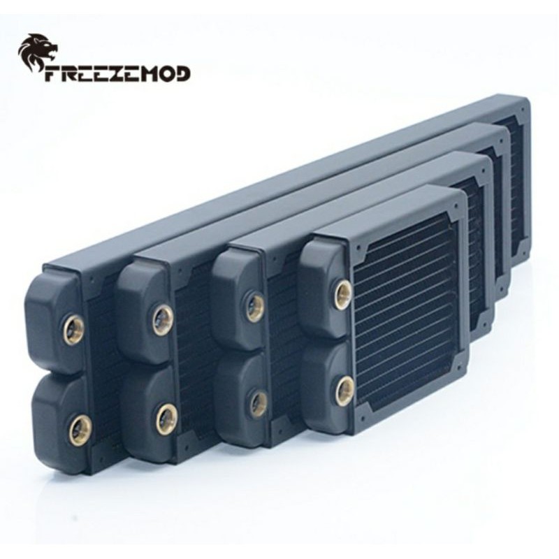 หม้อน้ำทองแดงสำหรับคอมพิวเตอร์ Freezemod Copper Radiator For PC Watercooling 120, 240, 360, 480mm.