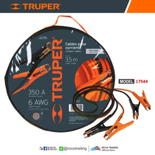 TRUPER 17544 สายพ่วงแบตเตอรี่รถยนต์ 6A ยาว 11.5 ฟุต (3.5M)