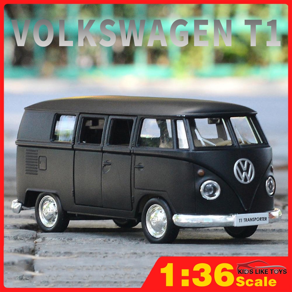 Klt 1:36 Volkswagen T1 โมเดลรถยนต์ โลหะผสม ของเล่นสําหรับเด็กผู้ชาย