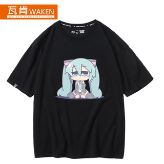 เสื้อยืดผู้ เสื้อยืดแขนสั้น พิมพ์ลายการ์ตูนอนิเมะ miku Hatsune miku สไตล์ญี่ปุ่น สําหรับผู้ชาย และผู้หญิง S-5XL