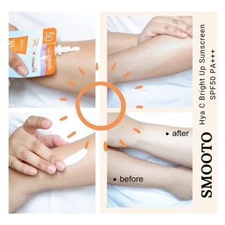 [กล่องx6 ซอง] Smooto สมูทโตะ กันแดดสูตรเย็น Hya C Bright Up Sunscreen SPF50PA+++ 30 กรัม