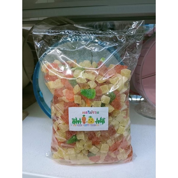 ผลไม้รวมอบแห้ง อาหารเสรืม อาหารเเทะเล่นลับฟัน อาหารสัตว์เลี้ยงสัตว์ฟันเเทะ