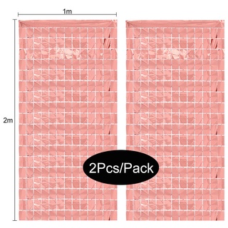 2 แพ็ค กระจก ฉากหลัง หยาบ ฟอยล์ ม่าน งานแต่งงาน ฉากหลัง วันเกิด ตกแต่ง ชิมเมอร์ ตกแต่งผนัง วันเกิด โซนภาพ กระจกผนัง
