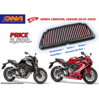 กรองอากาศแต่ง DNA สำหรับรถ Honda CBR650R,CB650R2018+