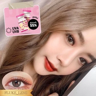 [ขายดี] Kitty Kawaii Contact Lens : Mini Olivia Light Brown / Gray (มีอย. ปลอดภัย) - คอนเทคเลนส์ รายเดือน kittykawaii