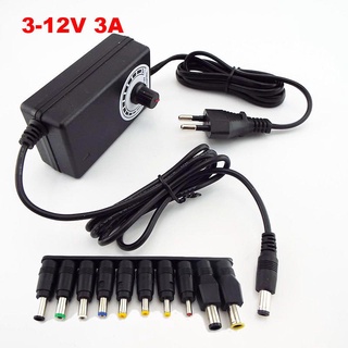 อะแดปเตอร์พาวเวอร์ซัพพลายกล้องวงจรปิด AC 100-240V เป็น DC 3-12V 3A 36W 5.5x2.1 มม.