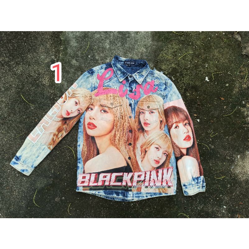 เสื้อ ยีนส์ lisa blackpink เสื้อวง blackpinkk