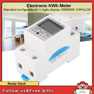 [READY STOCK] 220 V 5 ( 80 ) A ดิจิตอล 1 เฟส 2 สาย Din - Rail Energy Meter Kwh เครื่องวัดพลังงานไฟฟ้า