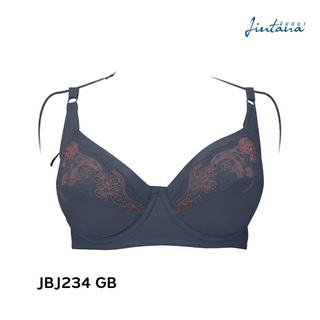 Jintana เสื้อชั้นใน (เสริมโครง) รุ่น Glamour รหัส JBJ234 สีเทาเข้ม