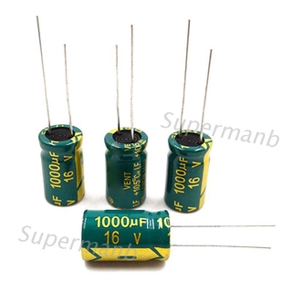 Sup ตัวเก็บประจุไฟฟ้าอลูมิเนียม 20 % Tolerance Circuit Board 16 V 1000 Uf 50 ชิ้น