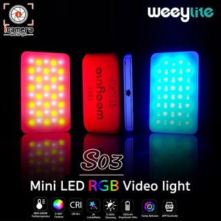 Weeylite S03 RGB Mini LED Video Light  ปรับอุณภูมิสีได้ 360สี สำหรับถ่ายรูป , วิดีโอ , ไลฟ์สด , Vlog , Live streame