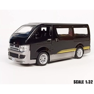 โมเดลรถตู้เหล็ก Toyota Hiace สเกล1:32 (มีไฟมีเสียง) รายละเอียดสวยสมจริงทั้งภายนอกและภายในเป็นงานโมเดลสำหรับตั้งโชว์