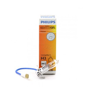 หลอดไฟหน้ารถยนต์ PHILIPS H3 55w 12v Premium Vision +30% (1 หลอด)