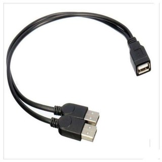 Di shop สายพ่วง USB 2หัว สายY สำหรับเพิ่มไฟเลี้ยง USB