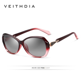 [พร้อมกล่อง] VEITHDIA 3170 แว่นตากันแดด เลนส์โพลาไรซ์ UV400 ไล่โทนสี หรูหรา สําหรับผู้หญิง