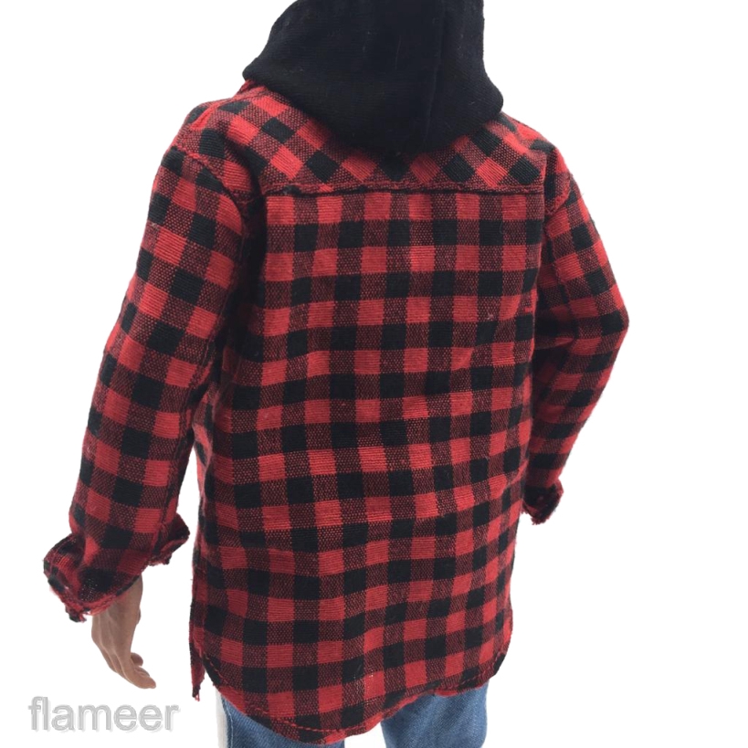 1/6 Scale Male Plaid Shirt Men Jacket Casual Wear for 12\” Action Figure Toys #4