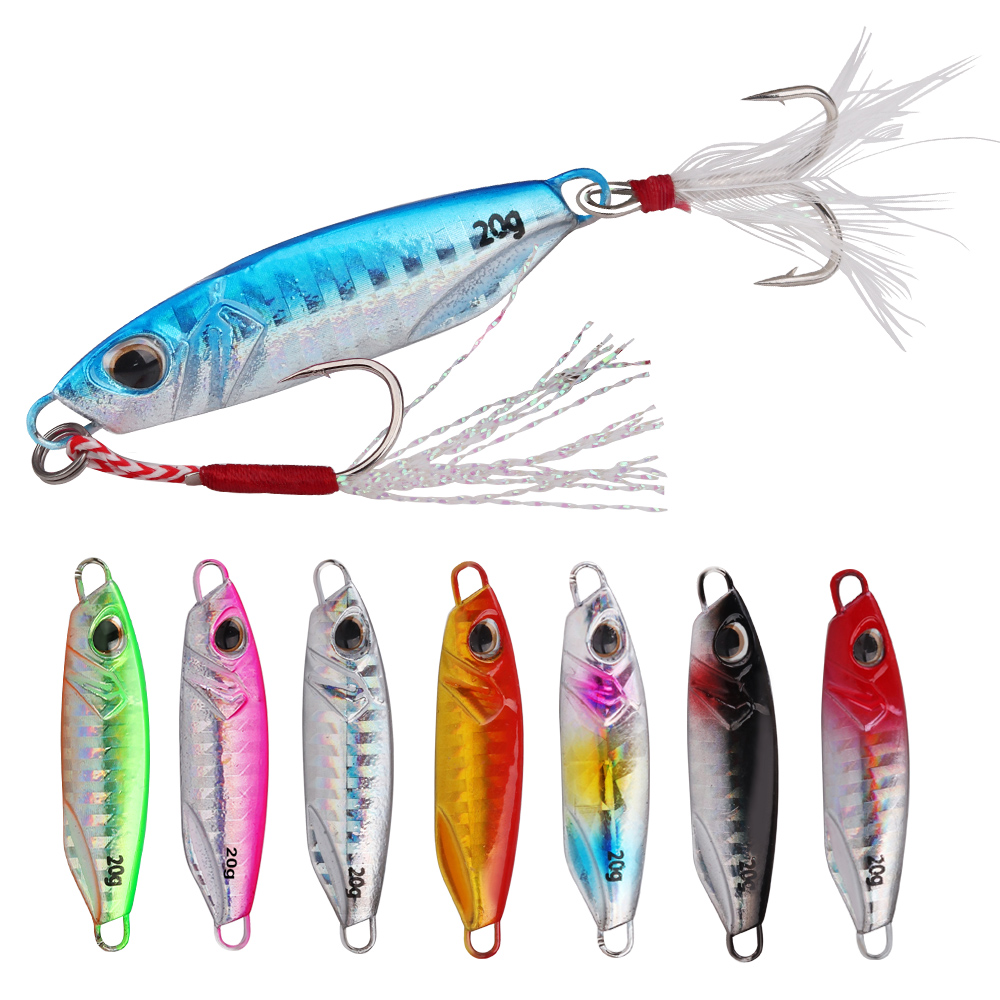 FTK 1pc Metal Cast Jig Spoon 10g/20g/30g/40g Shore Casting Jigging Lead Fish Sea Bass Fishing Lure Artificial Bait