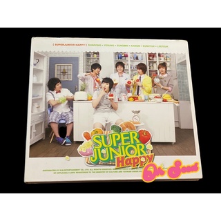 CD:เพลงศิลปินเกาหลี k-pop Super Junior (Happy) มือสองสภาพดี