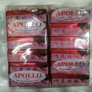 เวอเฟอร์ช็อคโกแลต APOLLO ห่อเเดง 1 เเพ้คใหญ่ มี 4 เเพ็คเล็ก