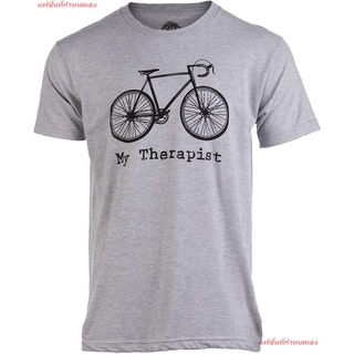 แฟชั่นที่กำหนดเอง แฟชั่นสบายๆ เสื้อ My Therapist (Bicycle) Funny Bike Riding Rider Cycling Cyclist Man T-Shirt Cotton เส