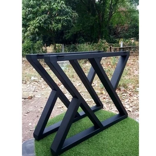 MPT-Steel ขาโต๊ะเหล็กสำเร็จรูป ทรง ZX Model 1คู่ (2ขา) สีดำด้าน ทำจากเหล็กกัลวาไนท์ แข็งแรง ทนทาน กันสนิมม