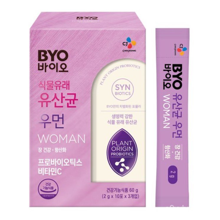 Cj byo women biotic วิตามินซี ผลิตภัณฑ์เสริมเพื่อสุขภาพสำหรับผู้หญิง ของแท้จากเกาหลี100%