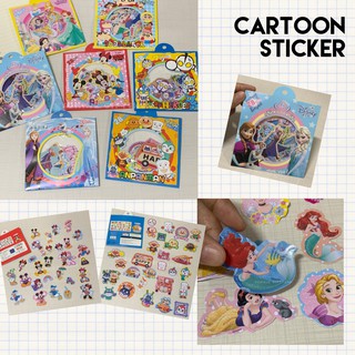 สินค้าพร้อมส่ง สติ๊กเกอร์ ซองเหลี่ยม ลายการ์ตูน ดีสนีย์ เจ้าหญิง Sticker