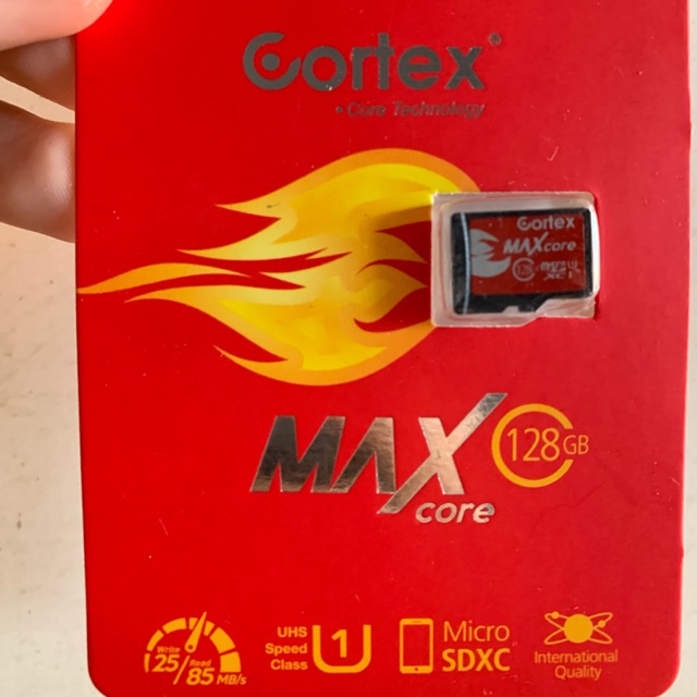 การ์ดหน่วยความจํา Cortex MaxCore Micro SD MicroSD 128GB โบนัสอะแดปเตอร์ UHS-I U1 Ultra Class 10