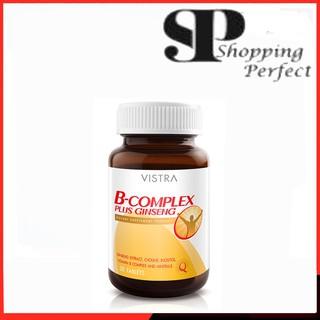 VISTRA B COMPLEX PLUS GINSENG วิตามินบีรวมผสมโสม ลดสภาวะเครียด ขนาด 30 เม็ด(99C7052)