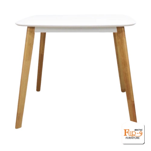 Fur-9– Claire Table : โต๊ะไม้ขาไม้ยาง ปิดผิวด้วยไม้วีเนียร์ สไตล์มินิมอล