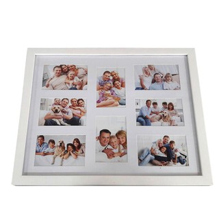  กรอบรูปไม้ 8 ช่อง รุ่น CRC1795W1 ขนาด 40 x 50 ซม. สีขาว HOME Wooden Frame for 8 Picture CRC1795W1 Size 40 x 50 CM. Whit