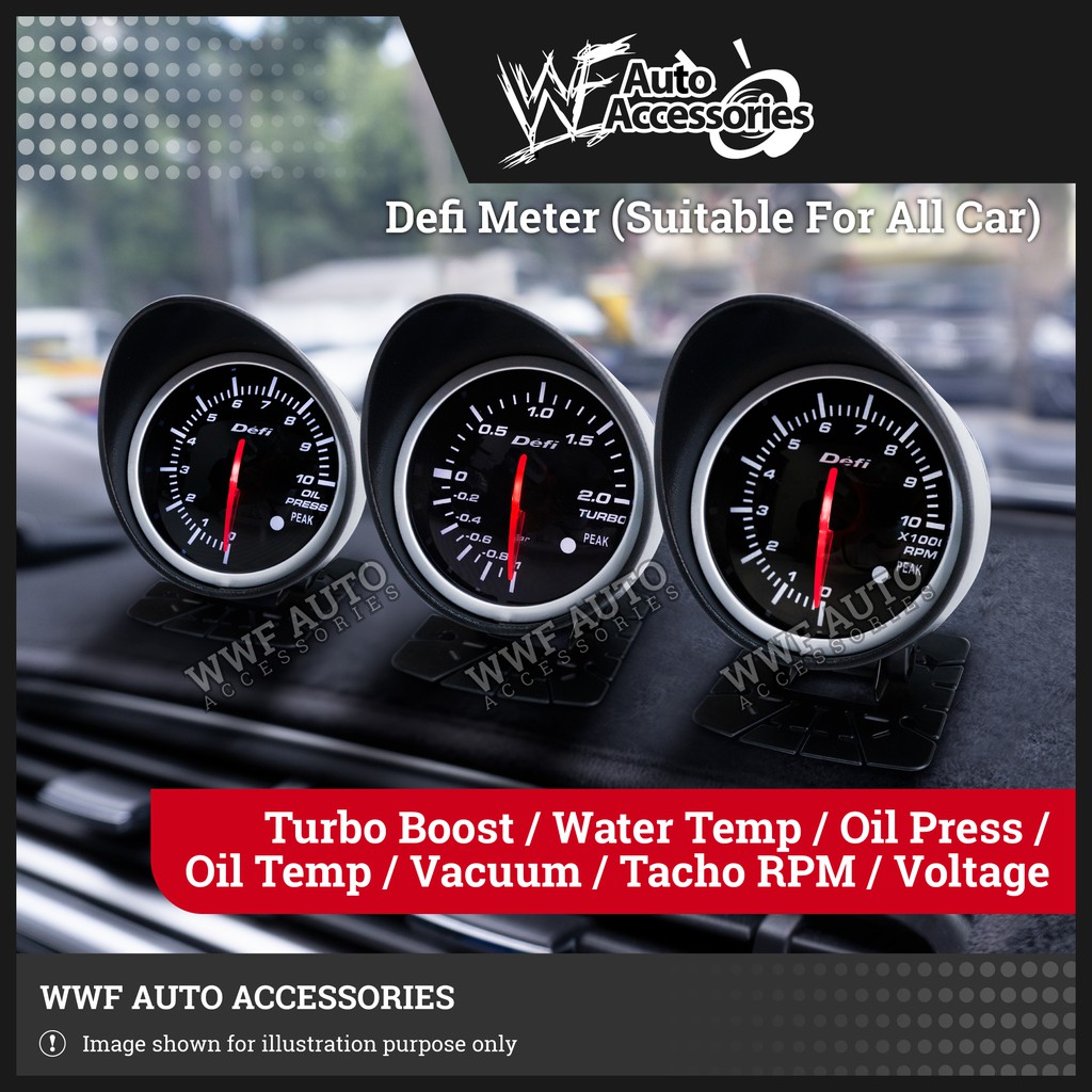 Defi BF style gauge meter 2.5 inch/60mm turbo boost/water/oil temp/oil