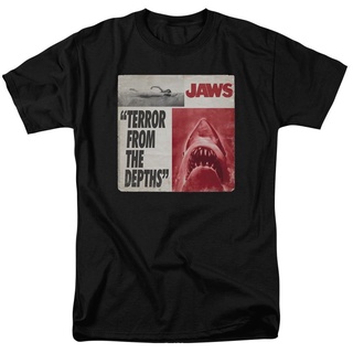 เสื้อยืดผ้าฝ้ายพิมพ์ลายแฟชั่น ขายดี เสื้อยืดคลาสสิก พิมพ์ลาย Jaws Terror S-3X PGcaaf15IDjeoo39