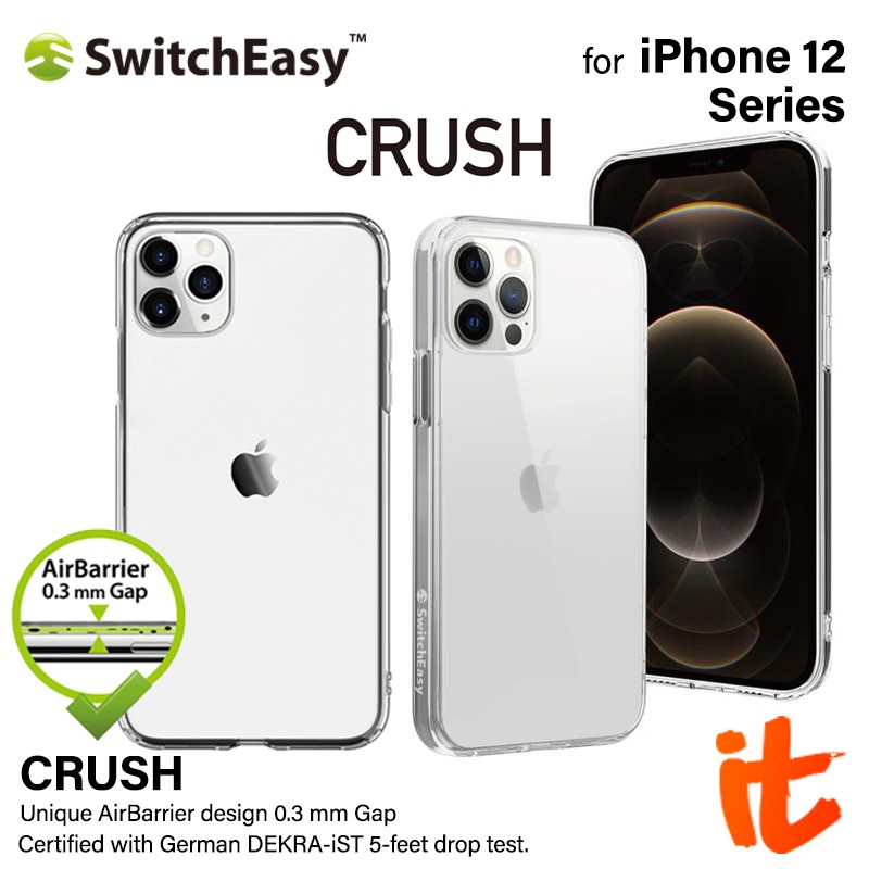 SwitchEasy Crush เคสไอโฟนใส เคสกันกระแทก 1.2 เมตร จากประเทศเยอรมัน for iPhone12 / 12 Mini / 12 Pro / 12 Pro Max
