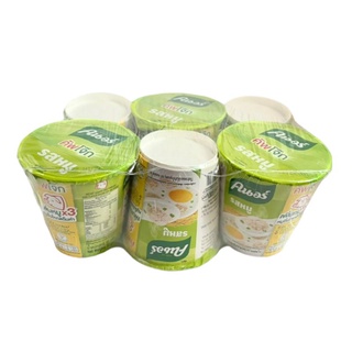 (1แพ็ค) 6กระป๋อง คนอร์คัพโจ๊กหมู คนอร์ คัพโจ๊ก (35กรัม)KNORR CUP JOKโจ๊กข้าวหอมมะลิแท้