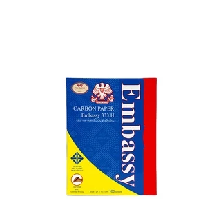 กระดาษคาร์บอน กระดาษก๊อปปี้ สีน้ำเงิน Embassy (100แผ่น) No.333H แผ่นคาร์บอน Carbon Paper [S24]
