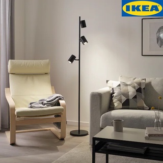 IKEA NYMÅNE นีโม้เนอ โคมสปอตไลท์ตั้งพื้น 3 ดวง, ขาว ใช้หลอดไฟ LED GU10 (3 ดวง)