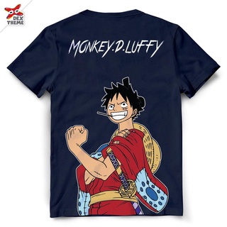 เสื้อยืดวันพีช One Piece 1425-NV สีกรม:  LUFFY