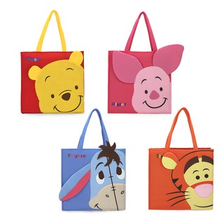 Disney ลิขสิทธิ์แท้ กระเป๋าช้อปปิ้ง Pooh / Piglet / Eeyore / Tigger : Think Happy (Winnie the pooh)