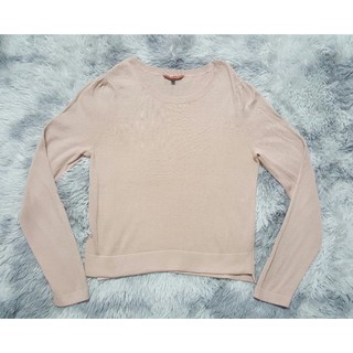 เสื้อคาดิแกนแบรนด์ EP สีชมพูเบจ