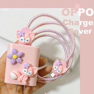 เคสโทรศัพท์มือถือ TPU ลายน่ารัก สีชมพู พร้อมตัวป้องกันสายชาร์จ 18w สําหรับ oppo 33W Reno 7z Reno 7z 5g Realme 9 pro oppo a76 pro A52 A72