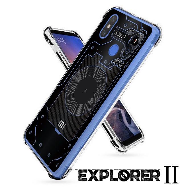 เคส สำหรับ Xiaomi Mi Max 3 [Explorer II Series] 3D Anti-Shock Protection TPU Case