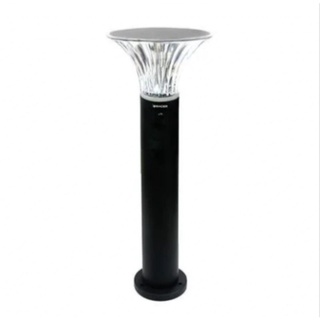 ไฟทางเดิน SOLAR RACER BOLLARD 3 วัตต์ WARMWHITE สีดำ