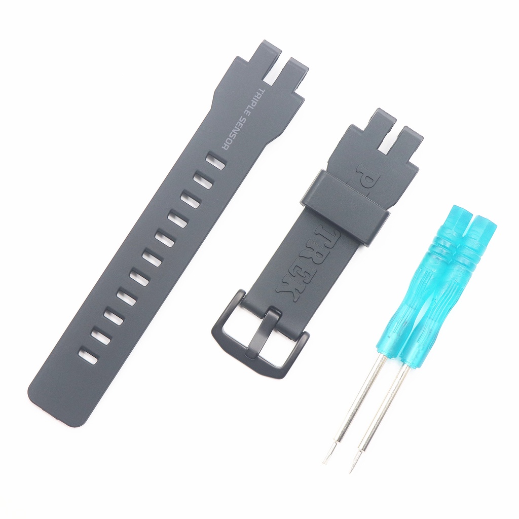 สายนาฬิกาสําหรับ PRW-300 PRW-3100Y PRW-6100Y-1B 6000Y/YT/FC-1 สายนาฬิกาซิลิโคนสีดําผู ้ ชายอุปกรณ ์ เสริม